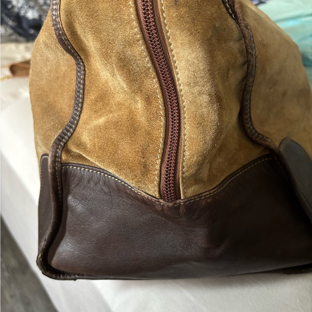 Loewe Vintage Amazona 44 Suede Weekender Bag –Tan/Brown Collector’s Travel Piece - Picture 6 of 14